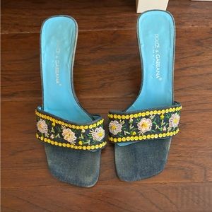 Dolce & Gabbana denim heels